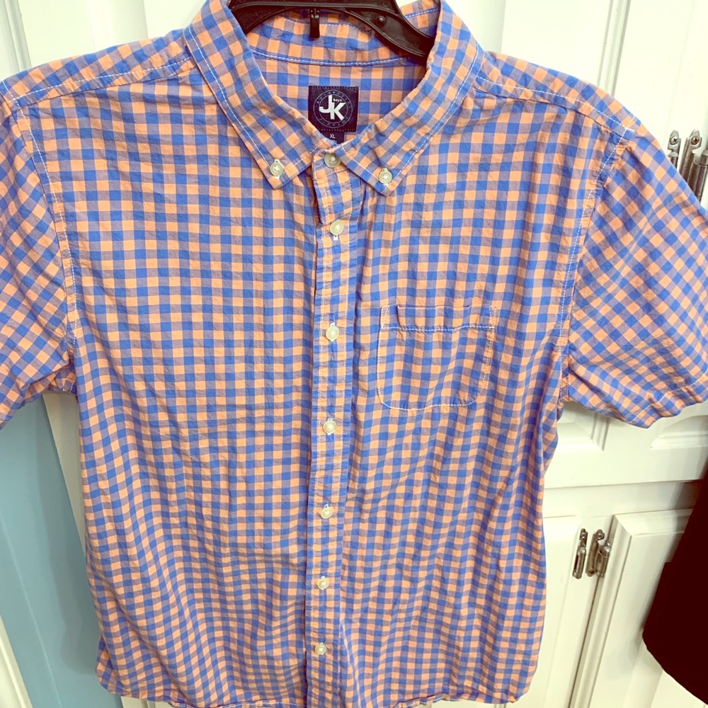 Boys J Khaki short sleeve button down shirt